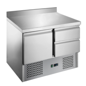 Pizza chladiaci stôl s lemom 0,9x0,7m, s 1 dvierkami a 2 zásuvkami