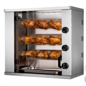 Plynový gril na kurčatá - 3 ihly pre 9 kurčiat