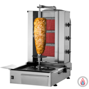 Plynový gril na kebab/gyros s dolným motorom - 3 horáky | 40kg