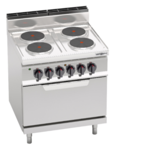 Elektrický sporák 4x kruhová platňa (10,4kW) + elektrická konvekčná rúra (7,5 kW)