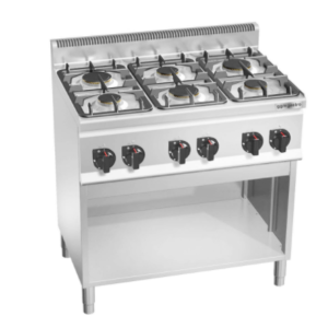 Plynový sporák s 6 horákmi a spodnou policou - 18,6 kW