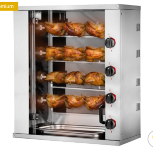 Elektrický gril na kurčatá - 4 ihly pre 12 kurčiat