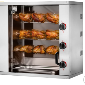 Elektrický gril na kurčatá - 3 ihly - pre 9 kurčiat