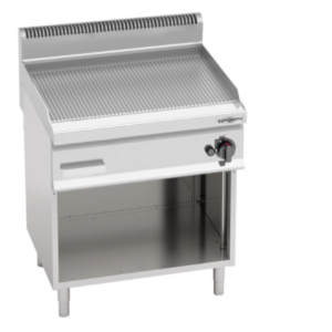 Plynová grilovacia platňa vrúbkovaná so stojanom - 60 x 60 cm