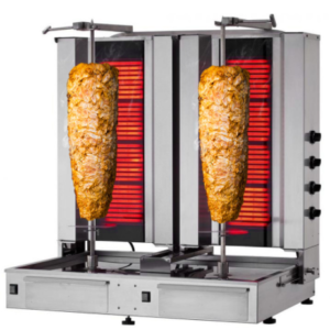 Elektrický gril na kebab/gyros s motorom dole - 4+4 - max. 120kg