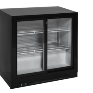 Barová chladnička s posuvnými dvierkami - 220L