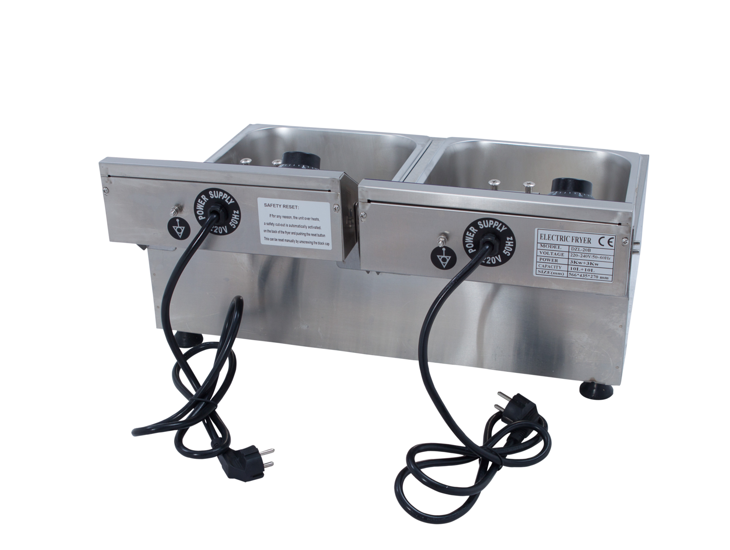 Elektrická fritéza - 2 x 10L Protelex – Obrázok 4