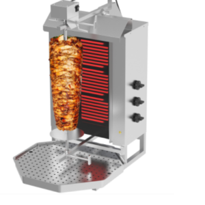 Elektrický gril na kebab/gyros - 3 horáky - max. 40 kg