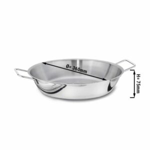 Paella panvica z nehrdzavejúcej ocele - Ø 360 mm, výška 75 mm