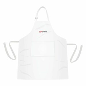 Bistro zástera - biela - 61 cm - 5ks