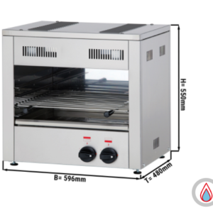 Plynový Salamander gril s 2 horákmi