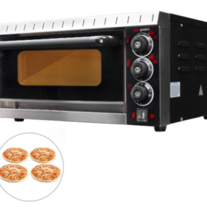 Pizza pec pre 4 pizzy - veľkosť 20 cm, čierna