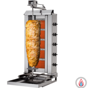 Plynový gril na kebab (pohyblivé) - 5 horákov | 80kg