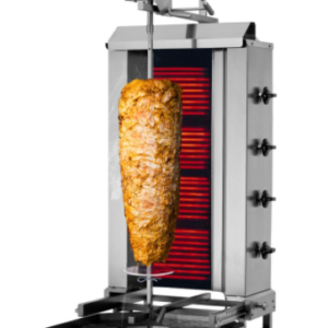 Elektrický gril na kebab/gyros (pohyblivý) - 4 horáky - max. 60 kg