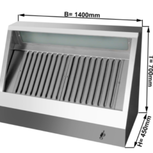 Digestor nástenný s osvetlením - 1400mm / 700