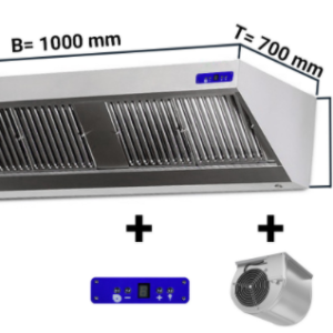 Digestor nástenný s motorom, regulátorom, osvetlením - 1000mm x 700