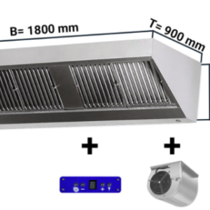 Digestor nástenný s motorom, regulátorom, osvetlením - 1800mm x 900