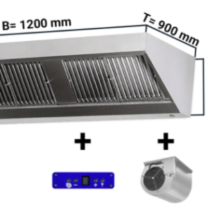 Digestor nástenný s motorom, regulátorom, osvetlením - 1200mm x 900