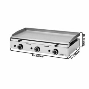 Plynová grilovacia platňa hladká - 82 x 51 cm