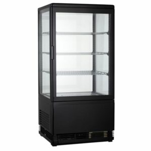 Stolová chladiaca výstavná vitrína - 68L, čierna