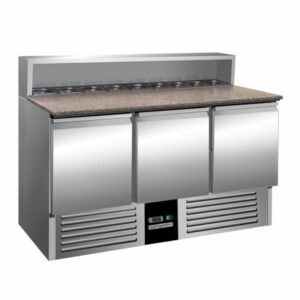 Chladiaci stôl s nadstavbou SAG147GND # 3T - 1,37 x 0,7 m, 3 dvere