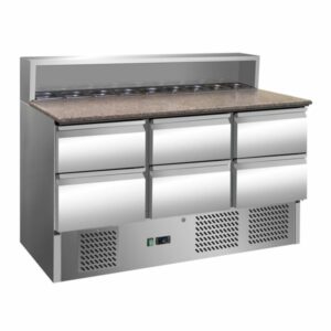 Chladiaci stôl s nadstavbou - 1,36 x 0,7 m, 6 zásuviek