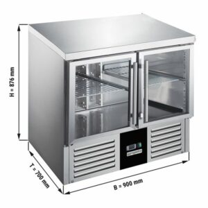 Chladiaci stôl - 0,9 x 0,7 m, 2 presklené dvere