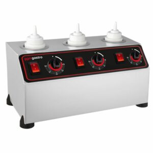 Nerezový dávkovač omáčky pre 3 fľaše (vyhrievaný)