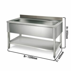 Umývacia vaňa s drezom, 120x60 cm, umývadlo 95x50x35 cm