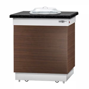 Dávkovač tanierov - 700mm - vyhrievaný - Čierna žula