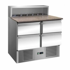 Chladiaci stôl s nadstavbou a žulovou doskou - 0,9 x 0,7 m, 4 zásuvky