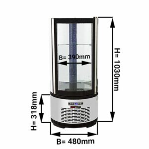 Okrúhla výstavná vitrína - 100 litrov
