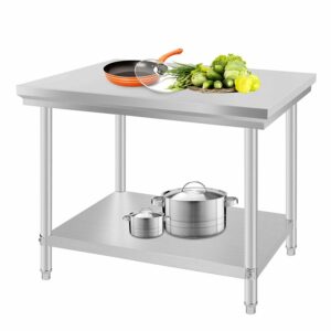 Pracovný stôl z nerezu – 90 x 60 cm