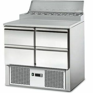 Chladiaci stôl pre pizzu s vitrínou 0,9 x 0,7 m - model SAG97AND