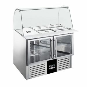 Chladiaci stôl s nadstavbou a skleneným nadstavcom - 0,9 x 0,7 m, 2 presklené dvere