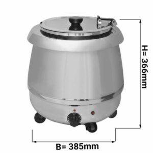 Ohrievač polievky Bain Marie s 9L kapacitou (nerezový) - model SWH9E