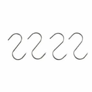 Nerezové mäsiarske háky, 130 x 5 mm, 4 ks