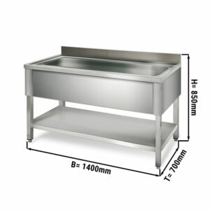 Umývacia vaňa s drezom, 140x70 cm, umývadlo 120x50x35 cm