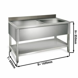 Nerezový drez STK166BR1 – 160x60cm