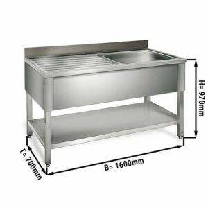 Nerezový drez – 160x70cm