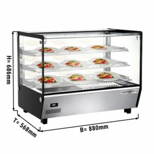 Ohrevná vitrína nerezová – 160l