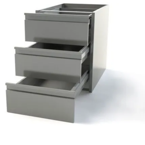 Zásuvkový stôl s 3 zásuvkami – pre pracovné stoly hĺbky 600 mm