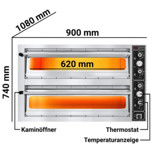 Pizza pec – kapacita 6+6x 30 cm
