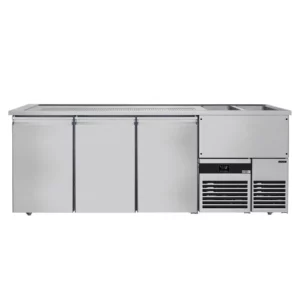 Veľký pult na nápoje - 250 x 70 cm - s tromi dvierkami