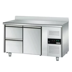 Chladiaci pult s lemom – 136 x 70 cm – 1 dvere a 2 zásuvky 1/2