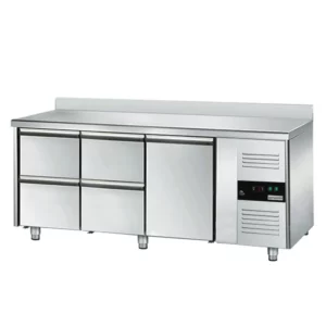 Chladiaci pult s lemom – 180 x 70 cm – 1 dvere a 4 zásuvky 1/2