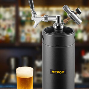 Výčapné zariadenie na pivo s tlakomerom, 4 L, čierne