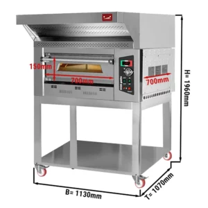 Plynová pec na pizzu s odsávaním - 4x 34 cm