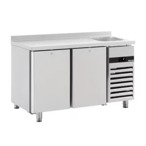 Chladiaci stôl s umývadlom - 1,43 x 0,7 m, 270 litrov