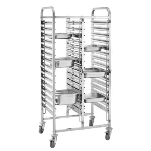 Vozík na podnosy - dvojitý 32 x GN 1/1